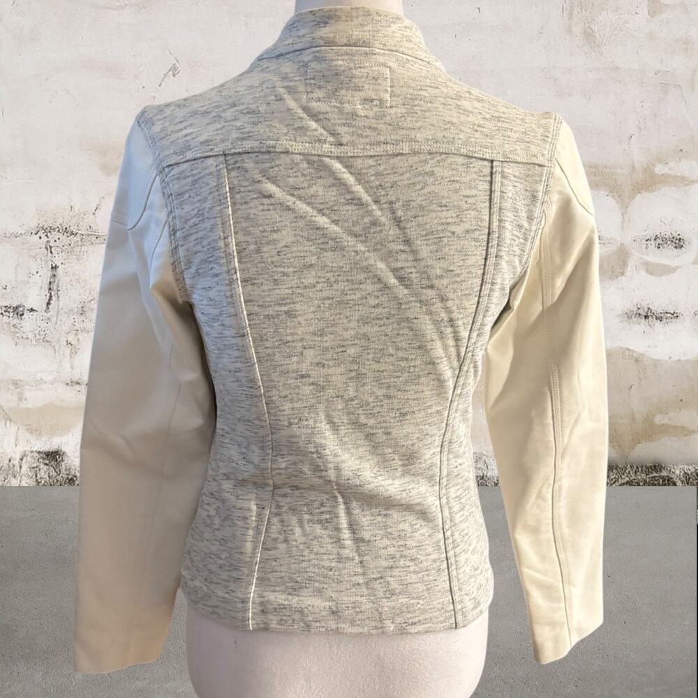 Two By Vince Camuto Moto Faux Leather Fleece Size Small - Picture 4 of 6